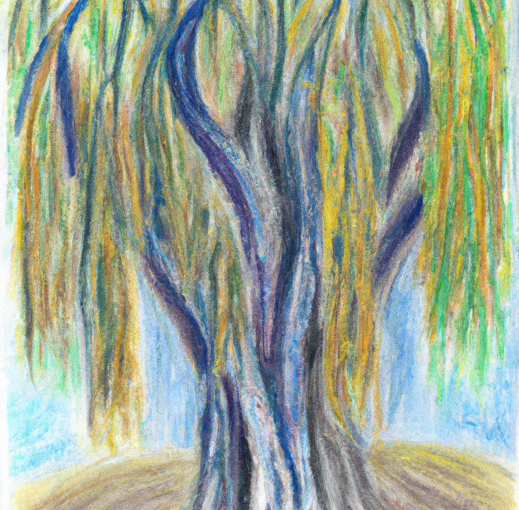 Willow logo - a sketch of a willow tree